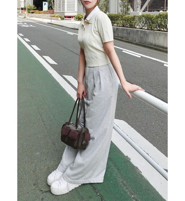 dazzlin「ダブルカラーケーブルレイヤードニット」|ニット・セーター|