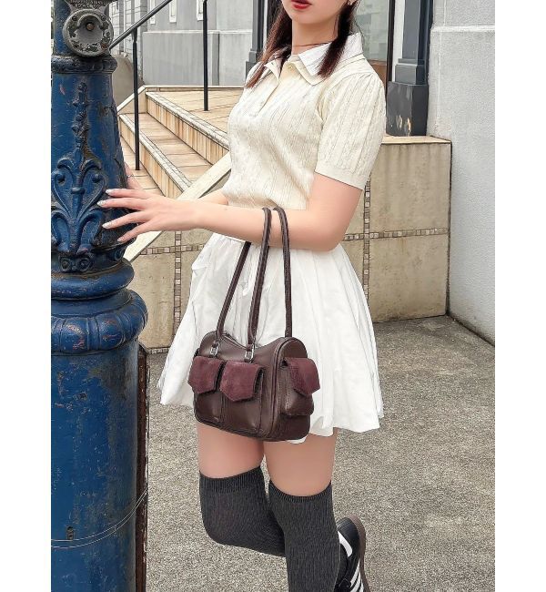 dazzlin「ダブルカラーケーブルレイヤードニット」|ニット・セーター|