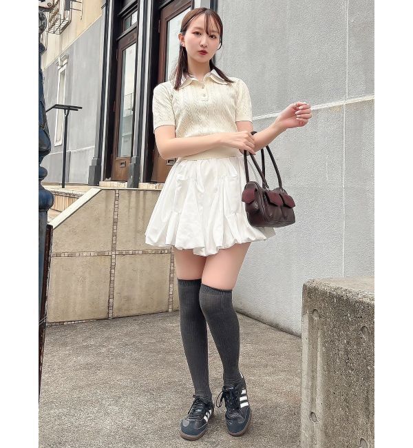 dazzlin「ダブルカラーケーブルレイヤードニット」|ニット・セーター|