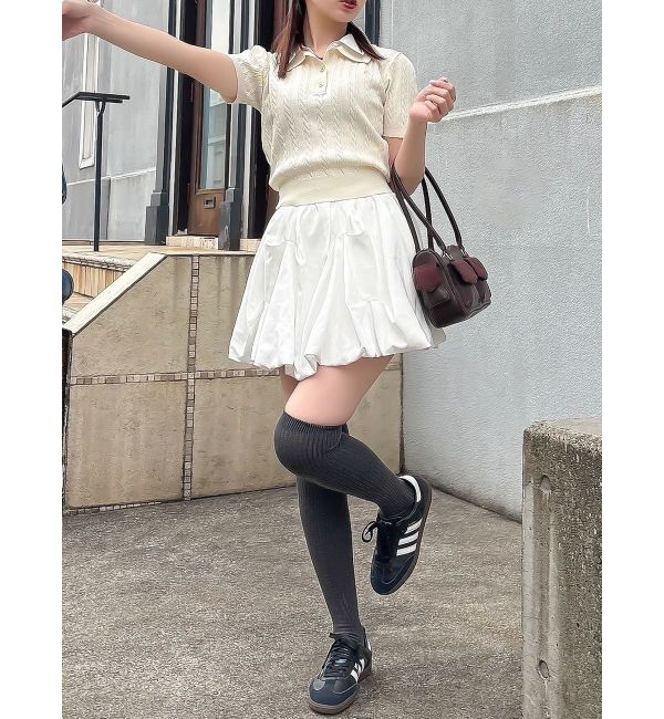 dazzlin「ダブルカラーケーブルレイヤードニット」|ニット・セーター|