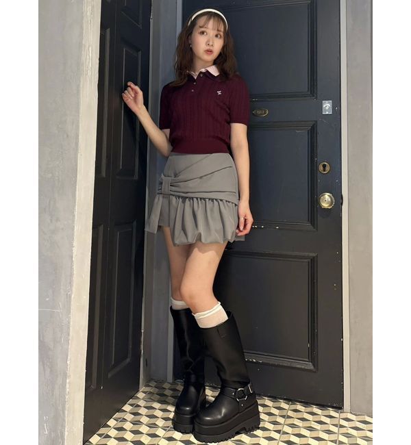 dazzlin「ダブルカラーケーブルレイヤードニット」|ニット・セーター|