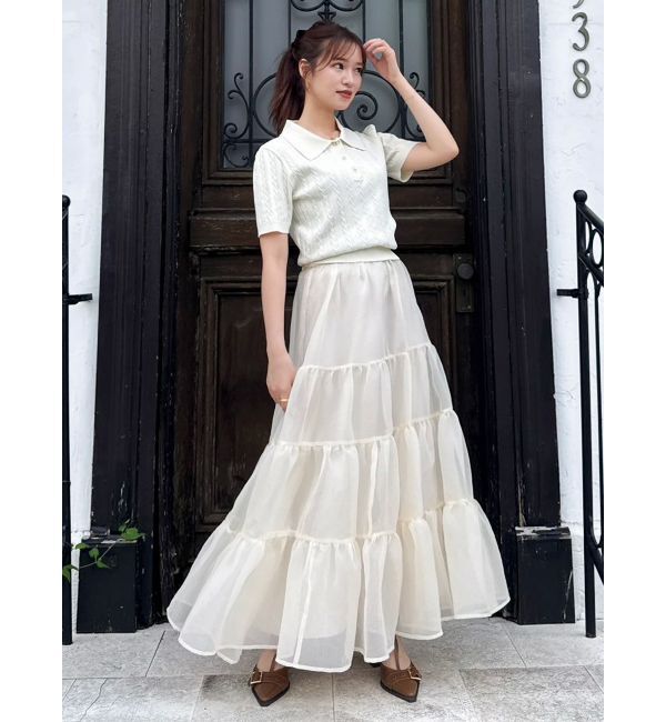 dazzlin「ダブルカラーケーブルレイヤードニット」|ニット・セーター|