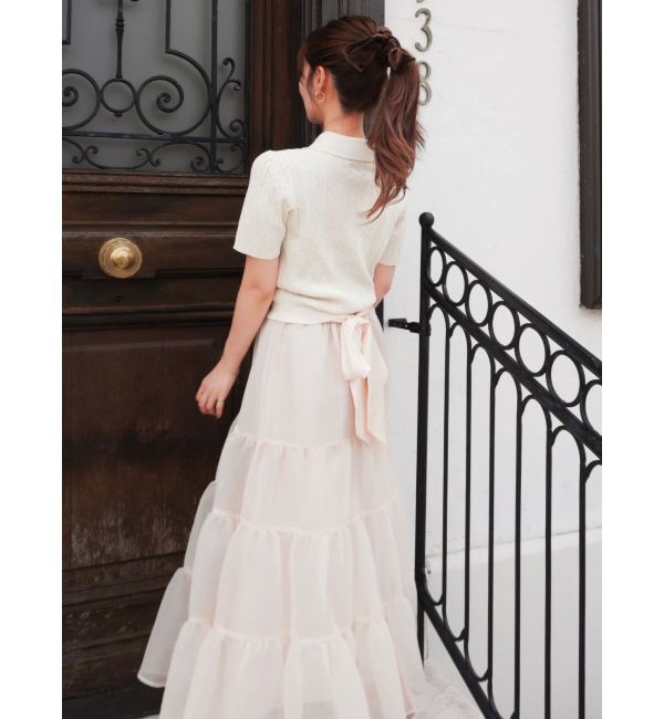 dazzlin「ダブルカラーケーブルレイヤードニット」|ニット・セーター|