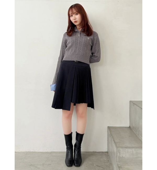 dazzlin「ダブルカラーケーブルレイヤードニット」|ニット・セーター|