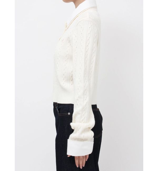 dazzlin「ダブルカラーケーブルレイヤードニット」|ニット・セーター|