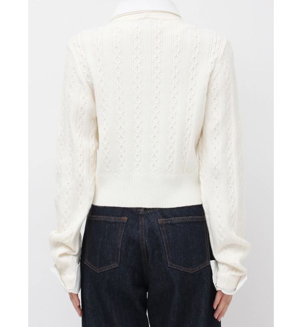 dazzlin「ダブルカラーケーブルレイヤードニット」|ニット・セーター|