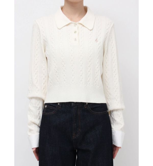 dazzlin「ダブルカラーケーブルレイヤードニット」|ニット・セーター|