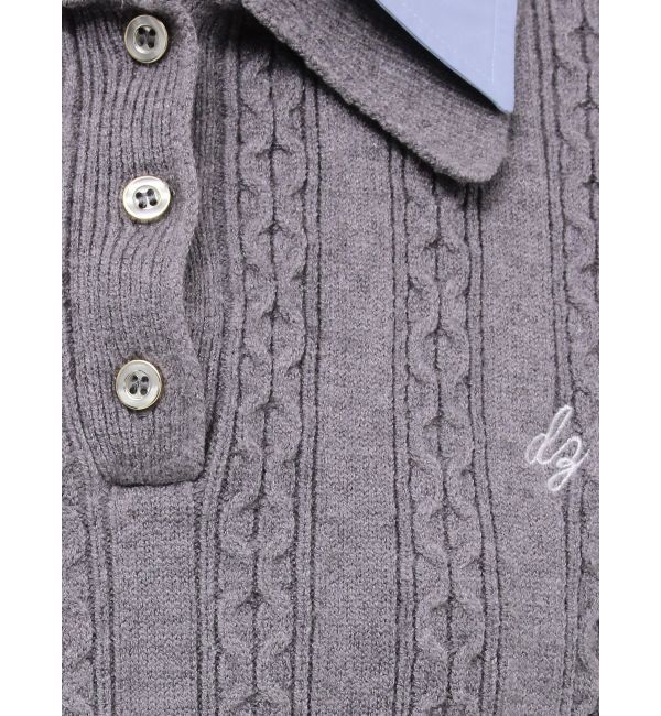 dazzlin「ダブルカラーケーブルレイヤードニット」|ニット・セーター|