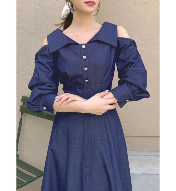 dazzlin「ショルダーリボンシェイプワンピース」|ワンピース|