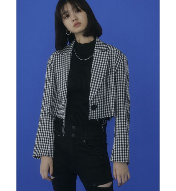 EMODA「クロップドスーツジャケット」|テーラードジャケット|