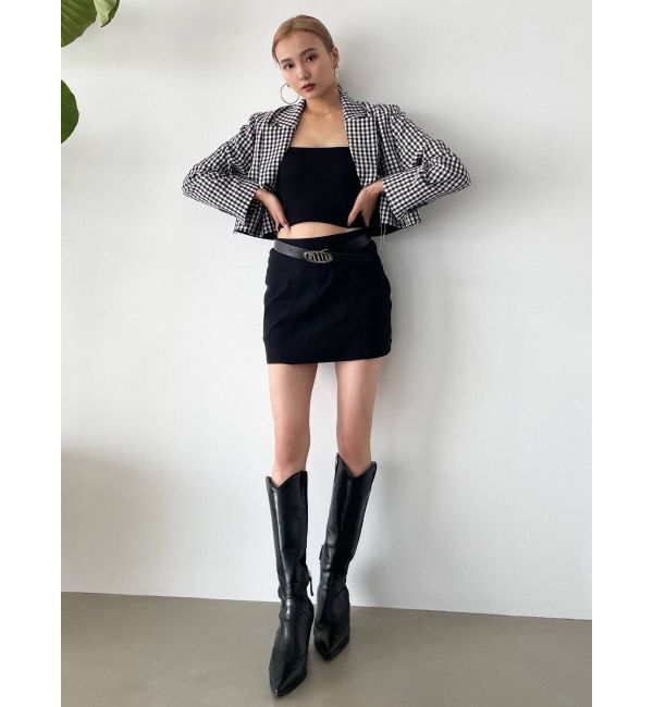 EMODA「クロップドスーツジャケット」|テーラードジャケット|