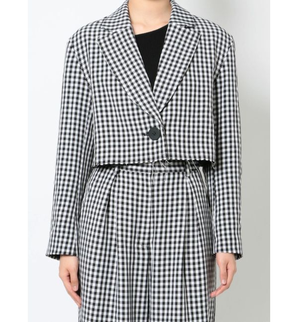 EMODA「クロップドスーツジャケット」|テーラードジャケット|