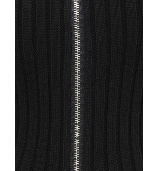 EMODA「クラッシュリブジップフィットニット」|ニット・セーター|