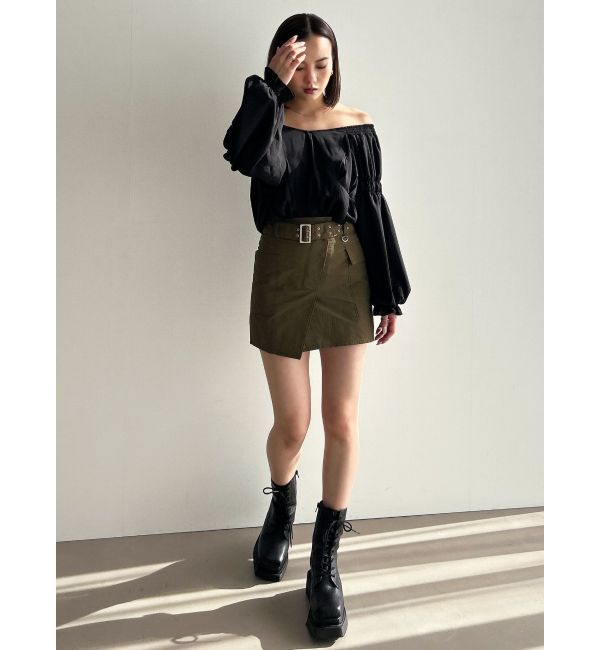 EMODA「ギャザー2WAYデコルテトップ」|Tシャツ・カットソー|