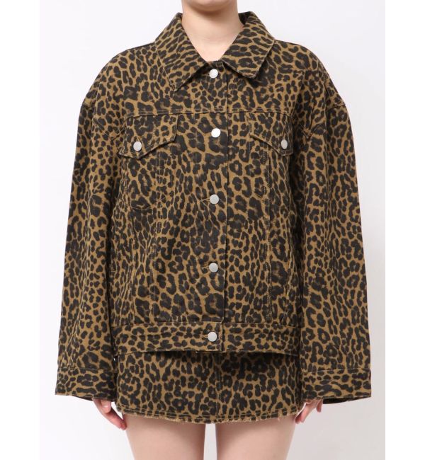 EMODA「オーバーポケットレオパードブルゾン」|ブルゾン・スタジャン|