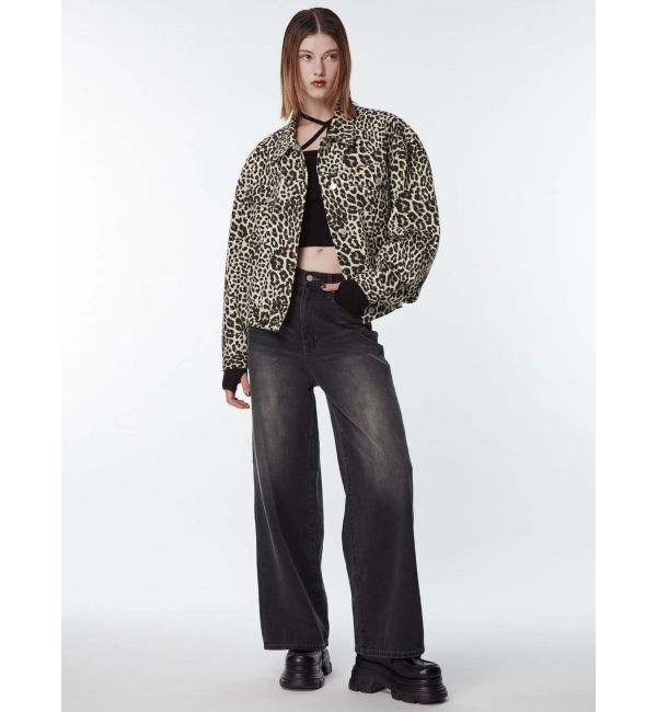 EMODA「オーバーポケットレオパードブルゾン」|ブルゾン・スタジャン|