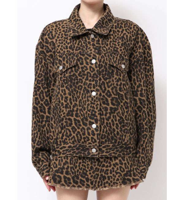 EMODA「オーバーポケットレオパードブルゾン」|ブルゾン・スタジャン|