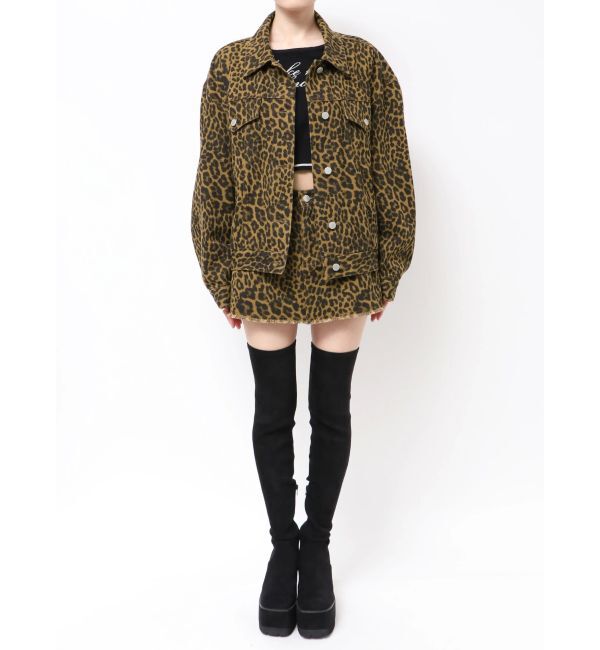 EMODA「オーバーポケットレオパードブルゾン」|ブルゾン・スタジャン|