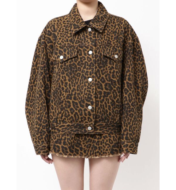 EMODA「オーバーポケットレオパードブルゾン」|ブルゾン・スタジャン|ベージュ
