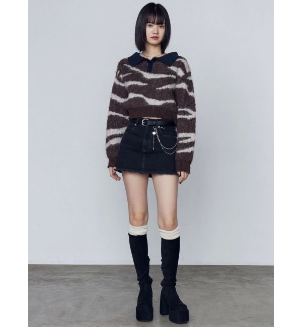 EMODA「アートゼブラカラーニット」|ニット・セーター|