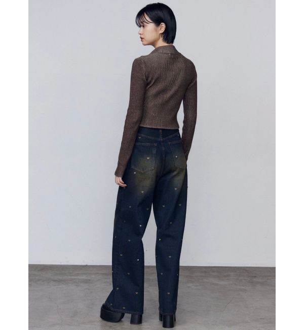 EMODA「ハートドットルーズジーンズ」|デニム|