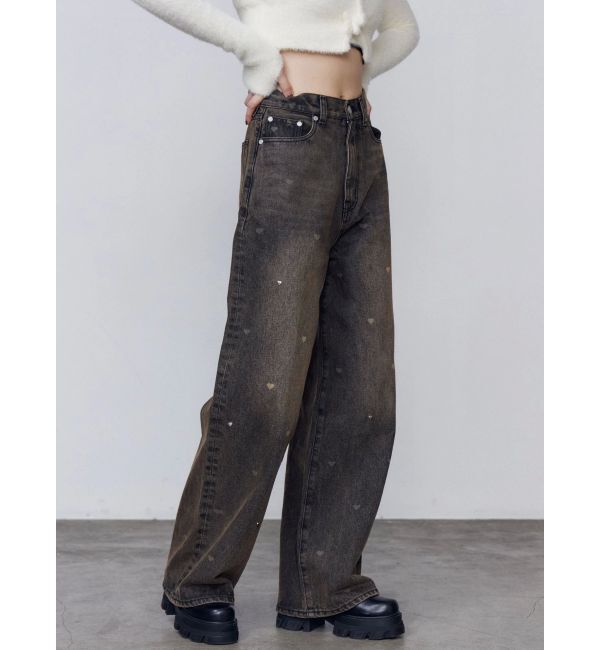 EMODA「ハートドットルーズジーンズ」|デニム|