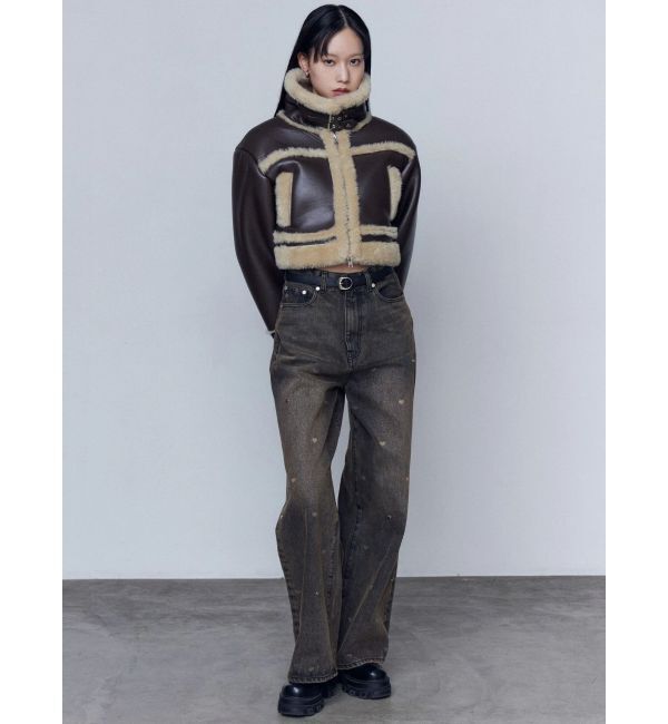 EMODA「ハートドットルーズジーンズ」|デニム|