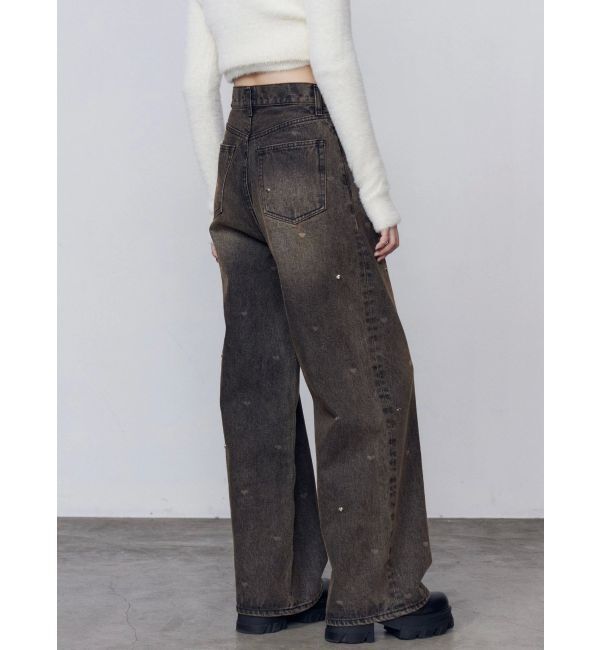 EMODA「ハートドットルーズジーンズ」|デニム|