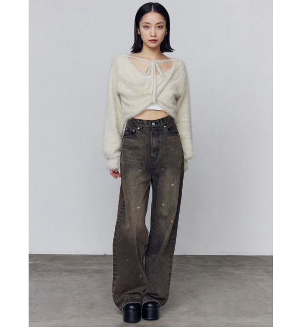 EMODA「ハートドットルーズジーンズ」|デニム|