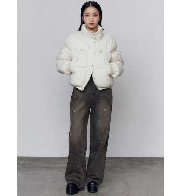 EMODA「ハートドットルーズジーンズ」|デニム|