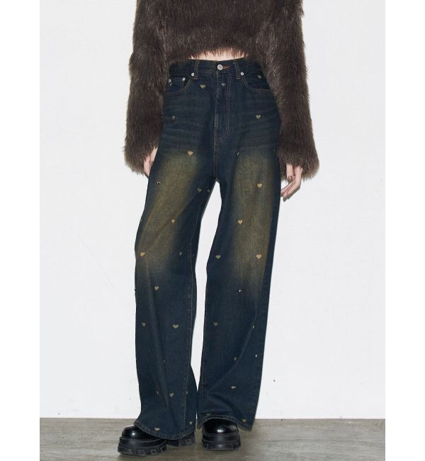 EMODA「ハートドットルーズジーンズ」|デニム|