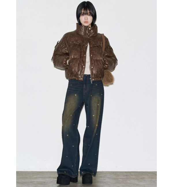 EMODA「ハートドットルーズジーンズ」|デニム|