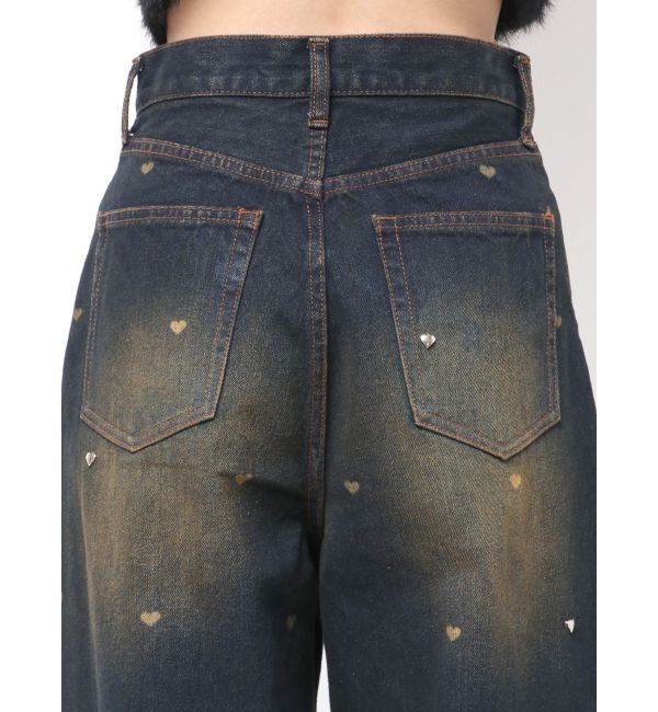 EMODA「ハートドットルーズジーンズ」|デニム|