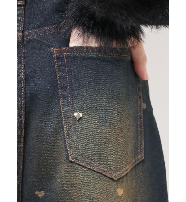 EMODA「ハートドットルーズジーンズ」|デニム|