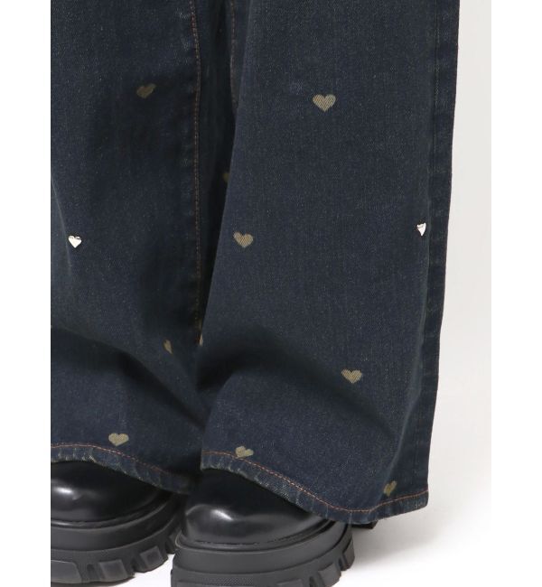EMODA「ハートドットルーズジーンズ」|デニム|