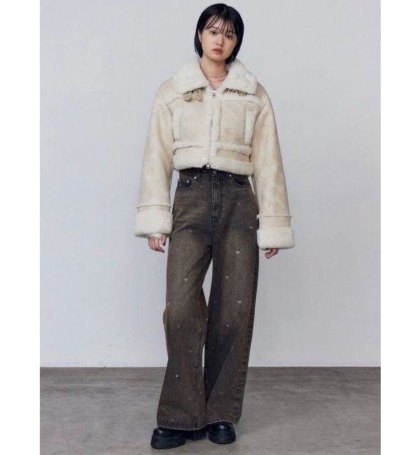 EMODA「ハートドットルーズジーンズ」|デニム|