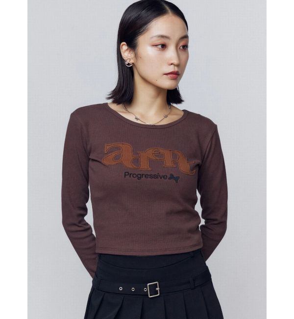 EMODA「ロゴパッチクロップロングスリーブTシャツ」|Tシャツ・カットソー|