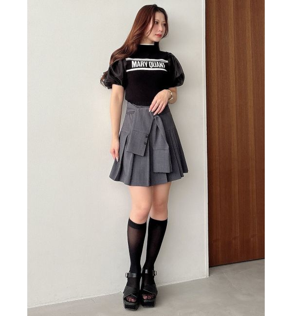 MERCURYDUO「ツイストプリーツミニスカパン」|スカート|