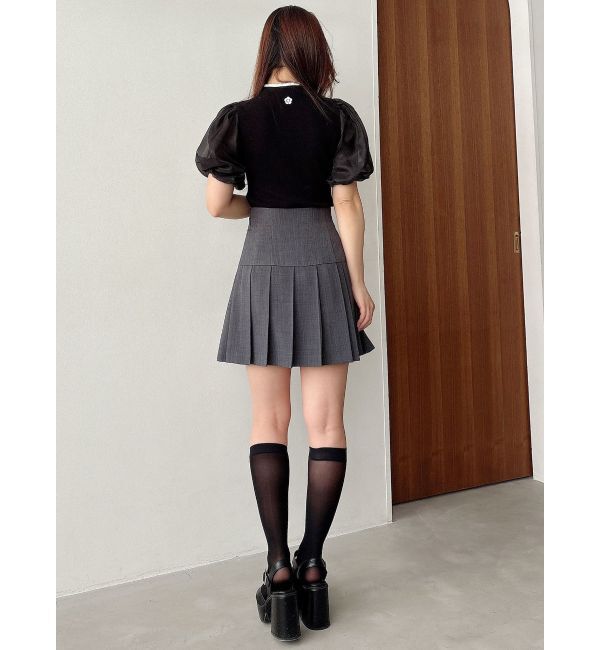 MERCURYDUO「ツイストプリーツミニスカパン」|スカート|