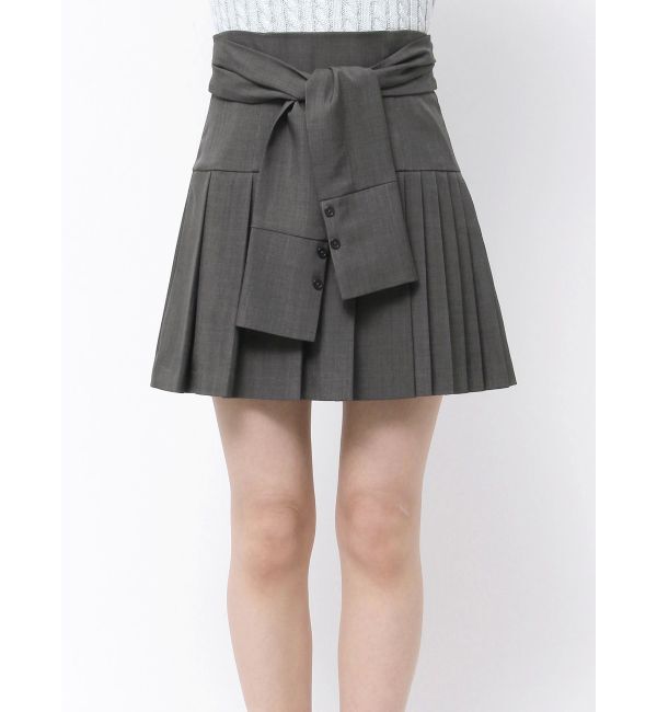 MERCURYDUO「ツイストプリーツミニスカパン」|スカート|