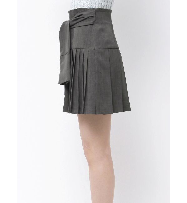 MERCURYDUO「ツイストプリーツミニスカパン」|スカート|