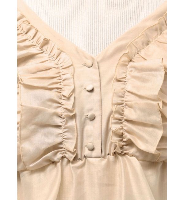 MERCURYDUO「異素材ドッキングラッフルニットワンピース」|ワンピース|