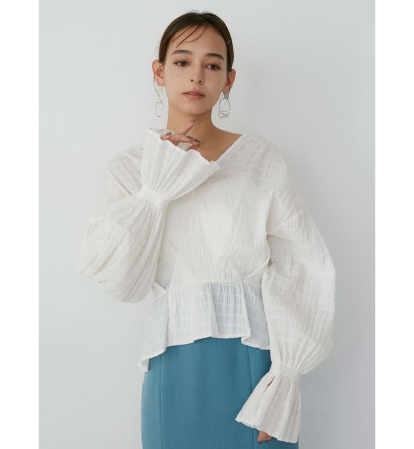 MURUA「カシュクールタックブラウス」|シャツ・ブラウス|