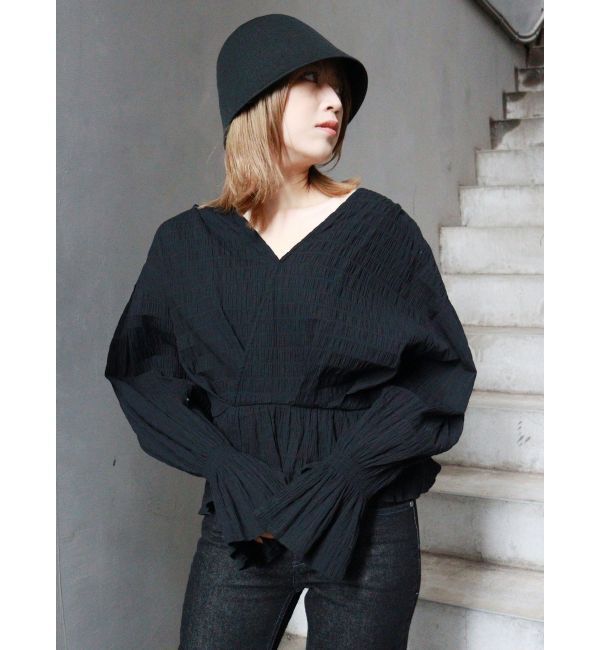 MURUA「カシュクールタックブラウス」|シャツ・ブラウス|