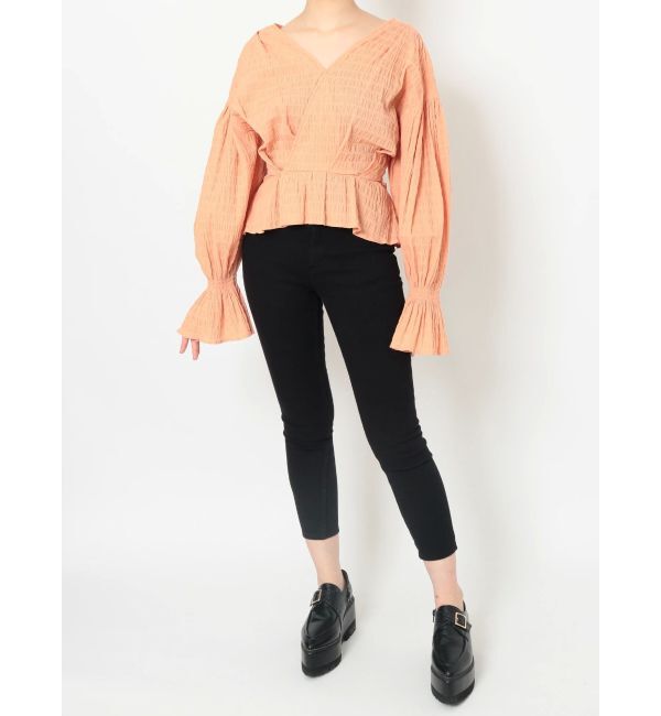 MURUA「カシュクールタックブラウス」|シャツ・ブラウス|