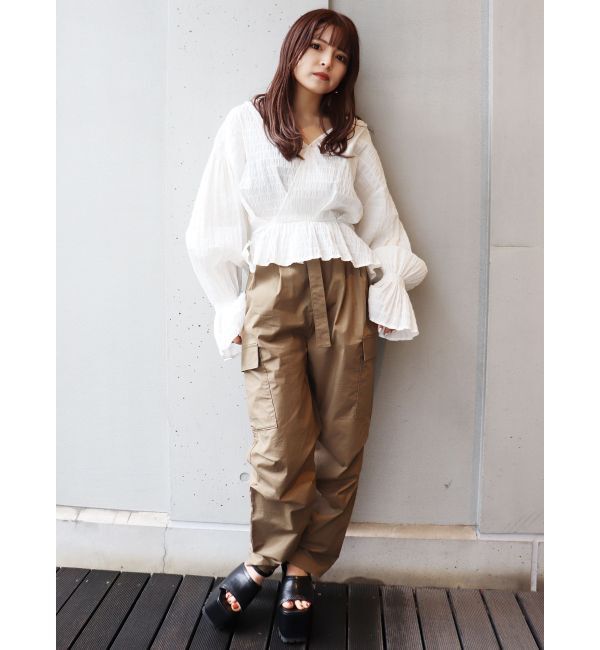 MURUA「カシュクールタックブラウス」|シャツ・ブラウス|