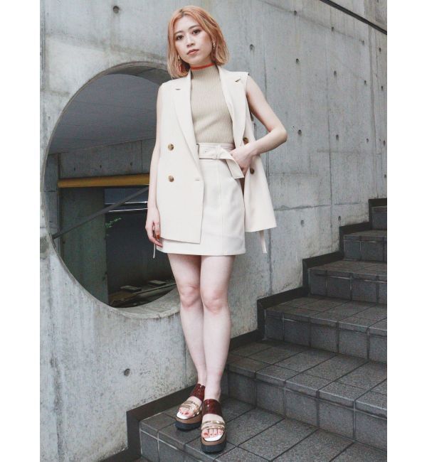 MURUA「ワイドベルトミニスカート」|スカート|