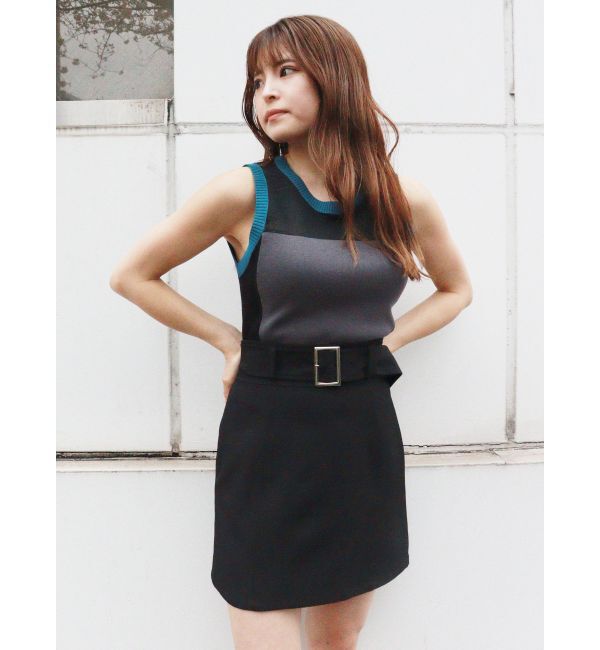 MURUA「ワイドベルトミニスカート」|スカート|