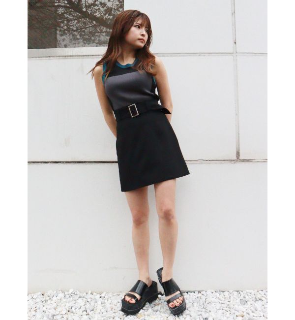 MURUA「ワイドベルトミニスカート」|スカート|