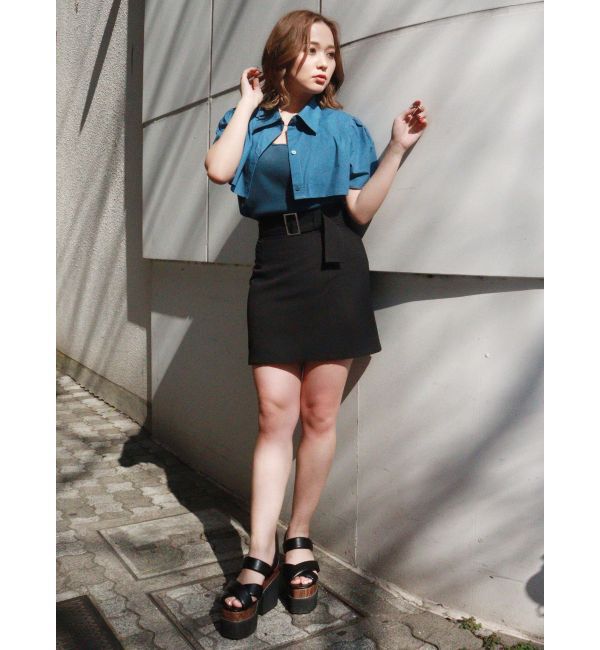 MURUA「ワイドベルトミニスカート」|スカート|